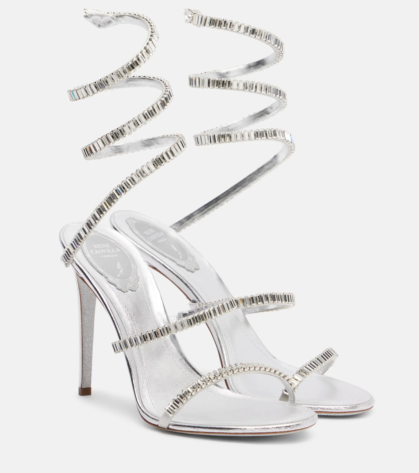 Cleo Spark embellished leather sandals - 1