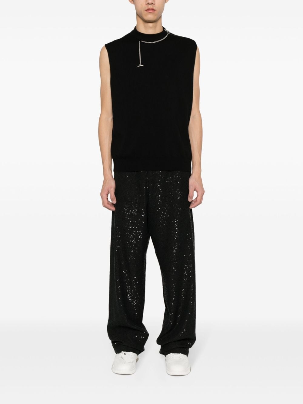 sequin wide-leg trousers - 2