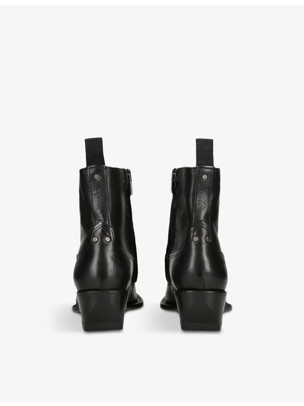 Debbie leather block-heel ankle boots - 4