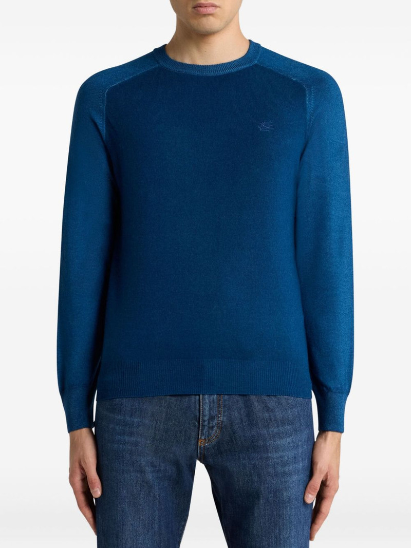 Etro Pegaso-logo wool sweater outlook