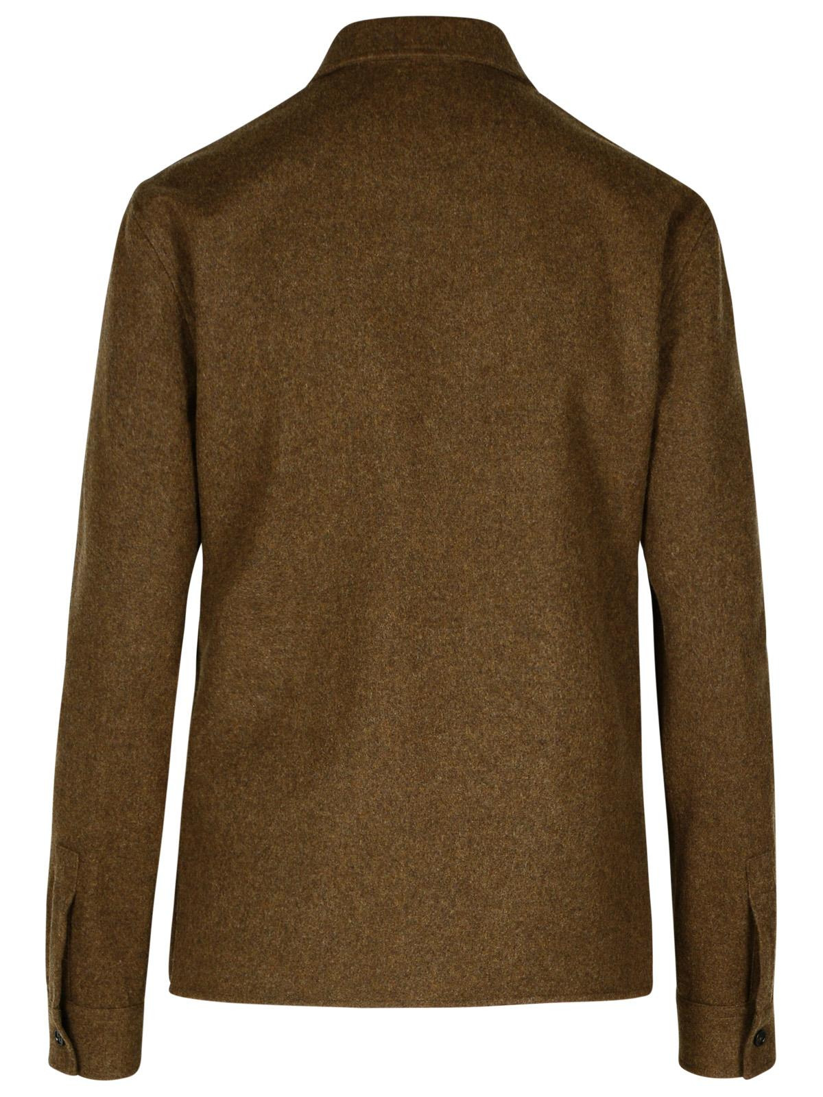 Jil Sander Brown Wool Shirt Women - 3