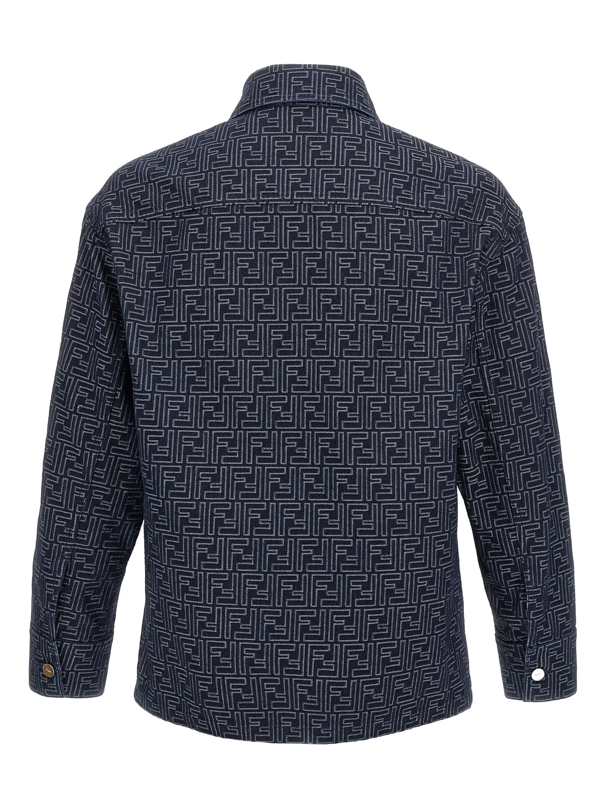 Monogram-pattern Shirt Jacket - 3