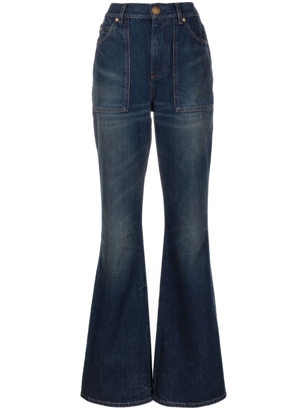 high-rise flared jeans - 1