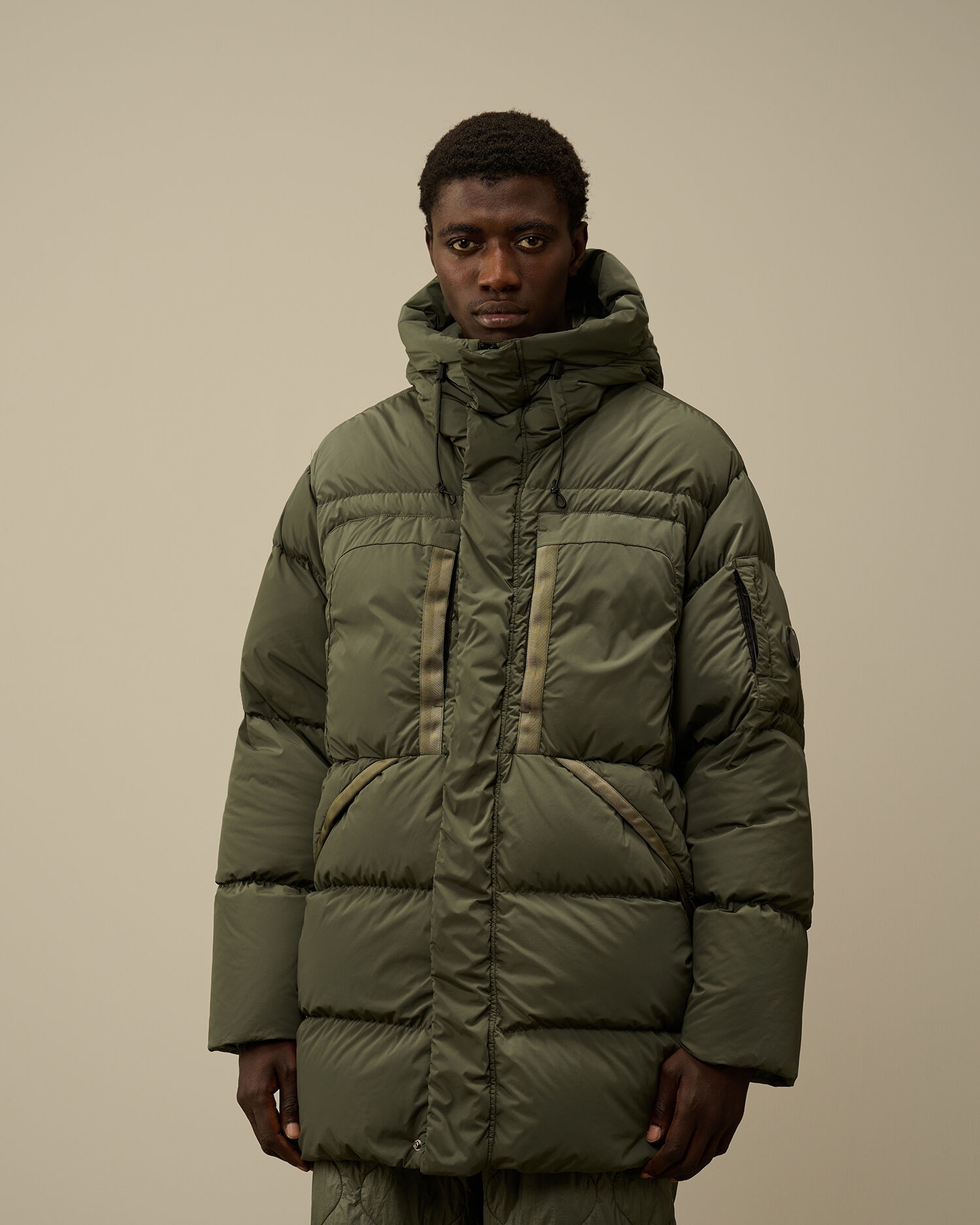C.P. Company Nycra-R Hooded Long Down Jacket