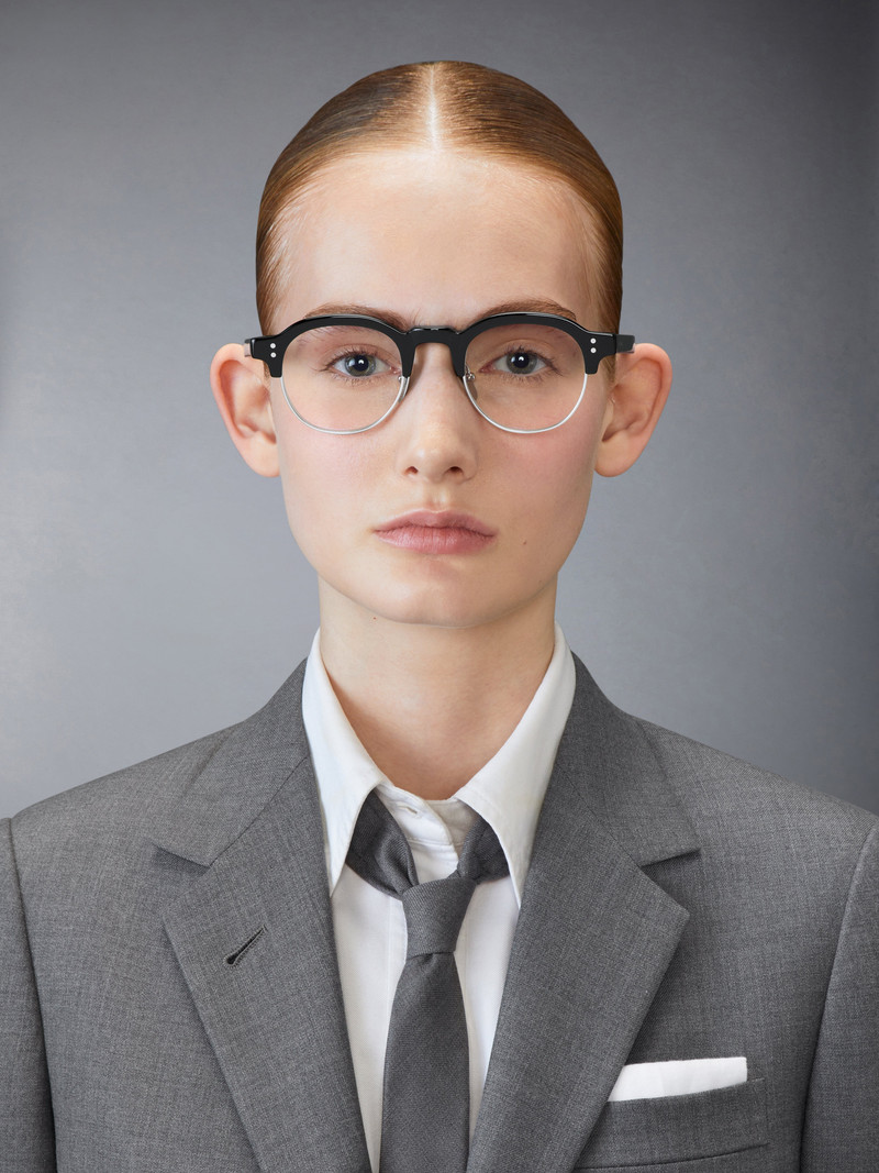 Acetate And Titanium Oval Eyeglasses 3