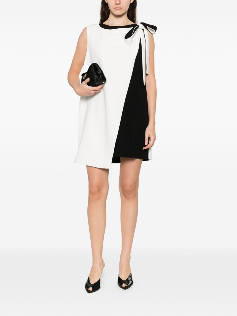 Max Mara Ampezzo bow colourblock mini dress outlook