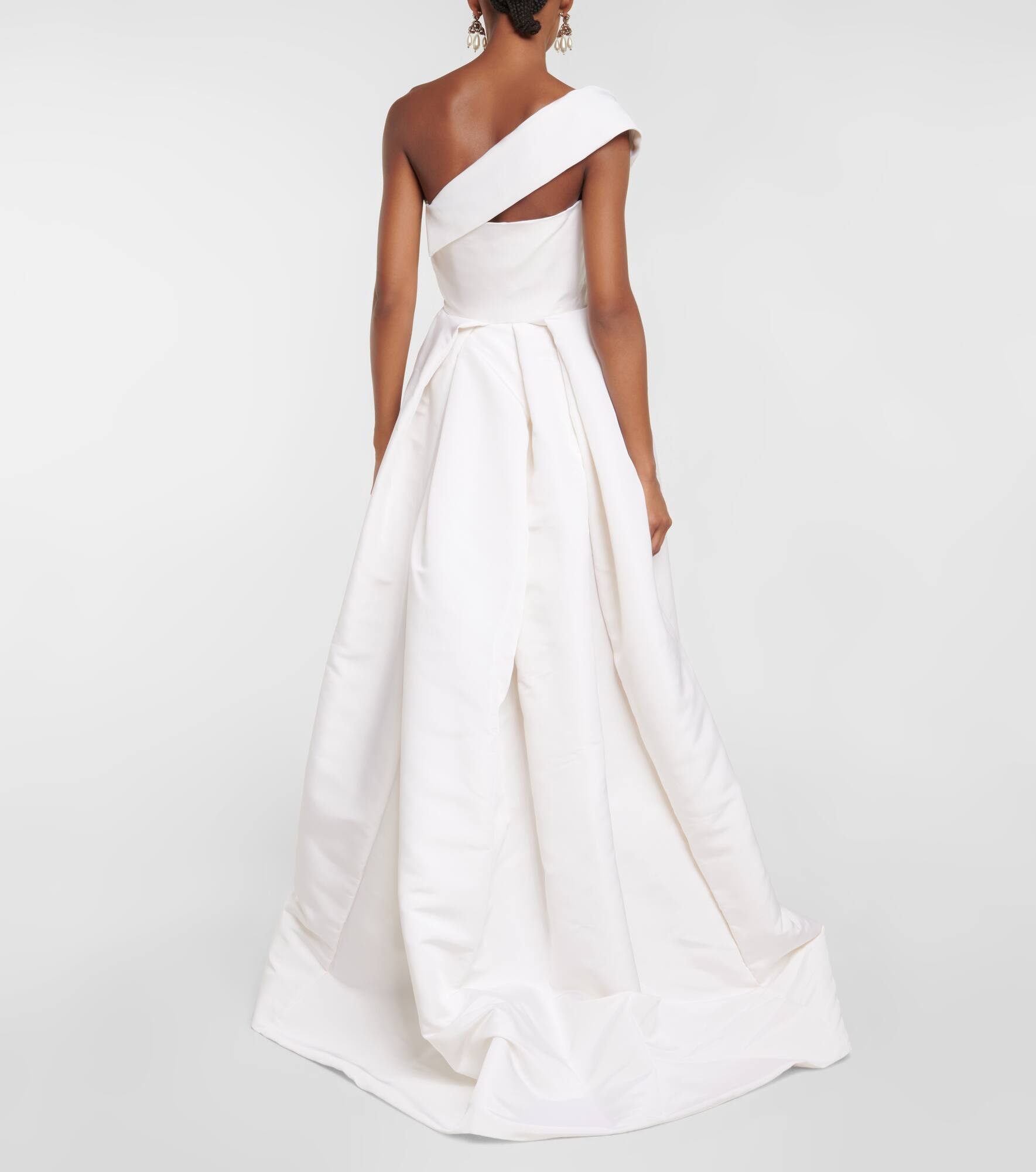 Bridal Freyja one-shoulder silk gown - 3