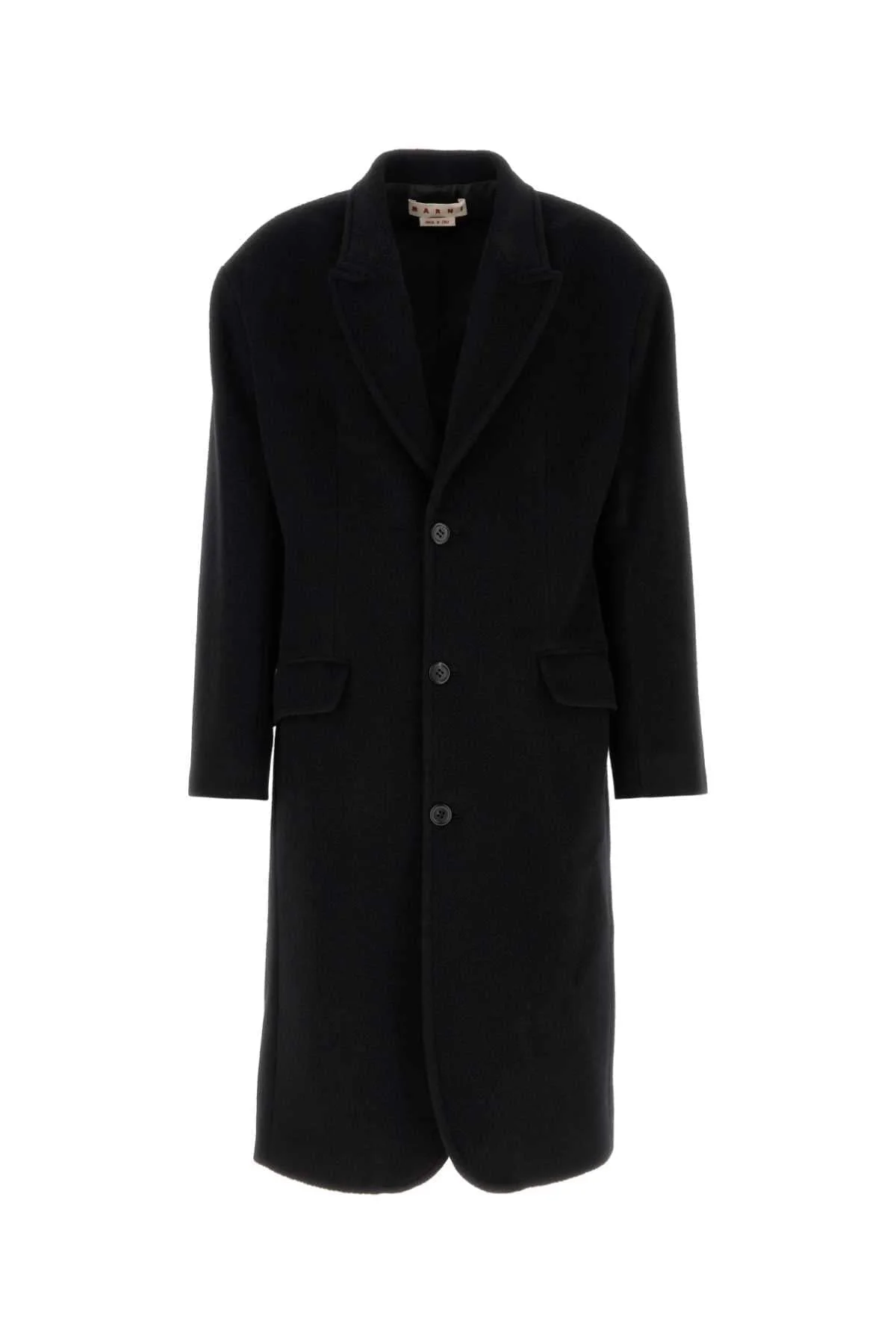 Marni Men Black Wool Blend Coat - 1