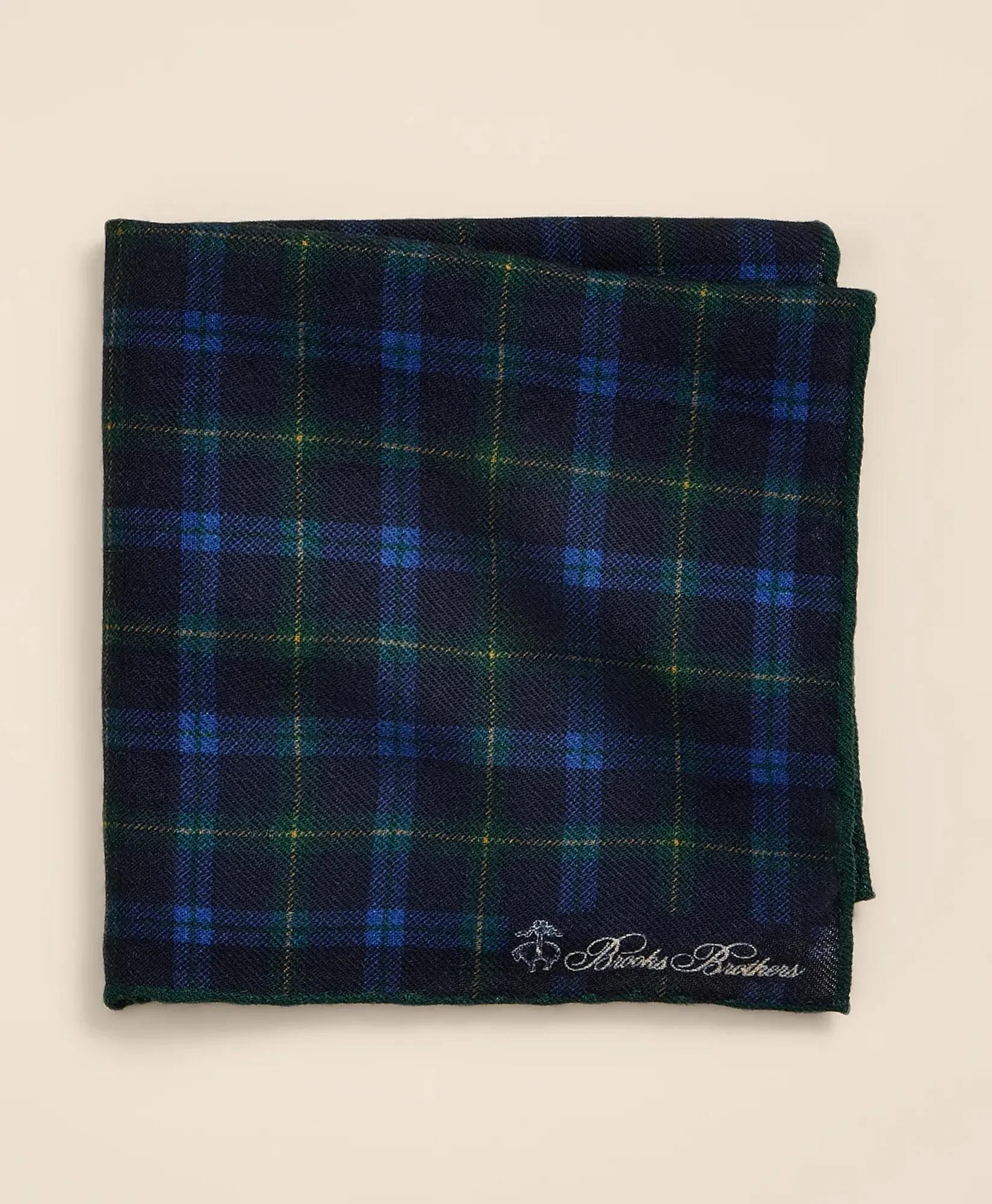 Wool Plaid Pocket Square - 1