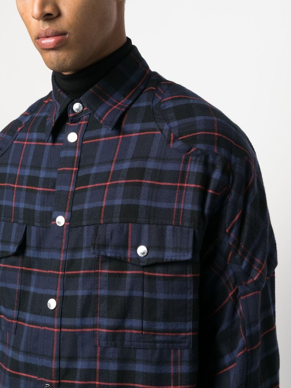 plaid-check print shirt - 5