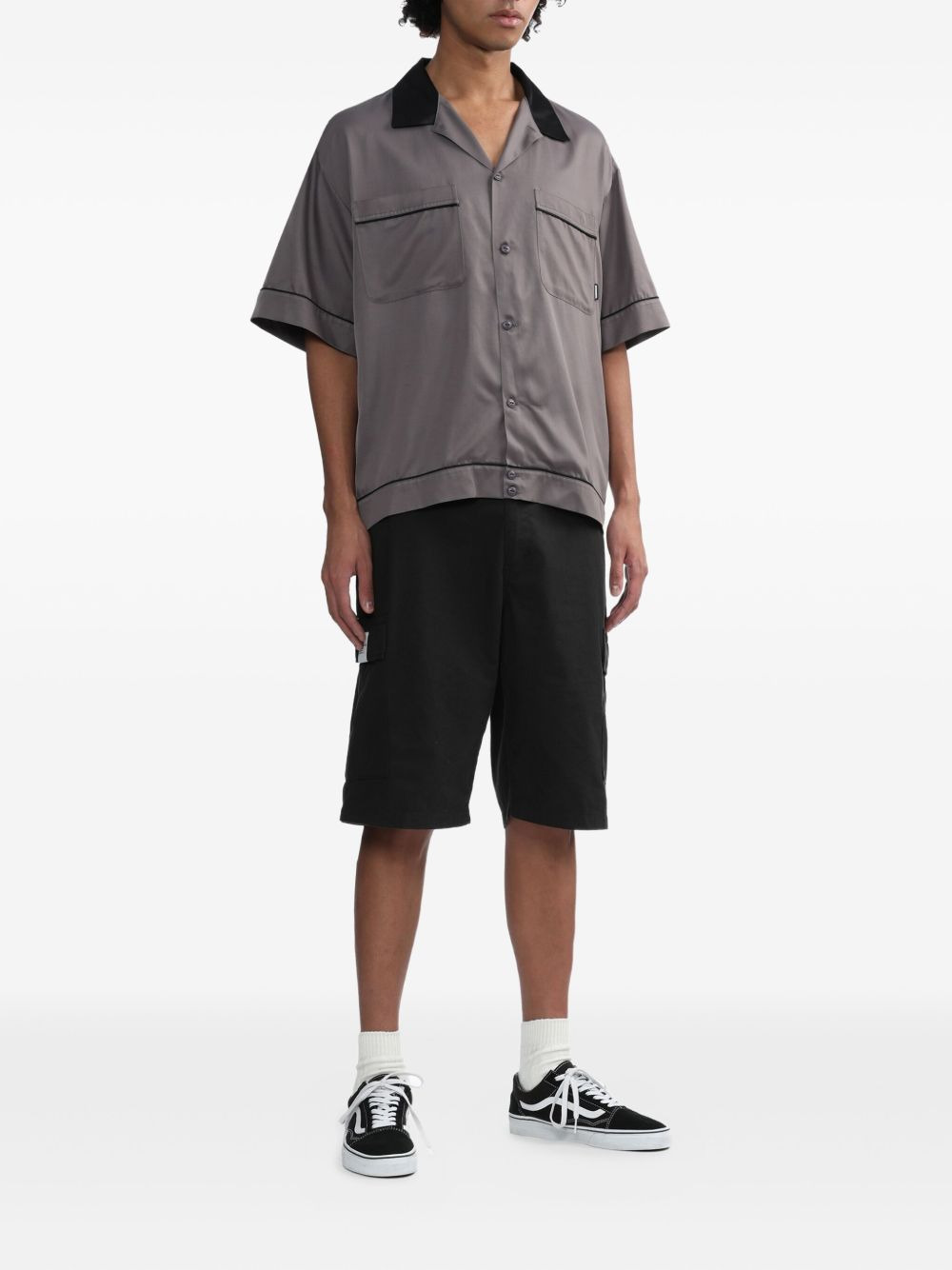 short-sleeve pocket bowling shirt - 2