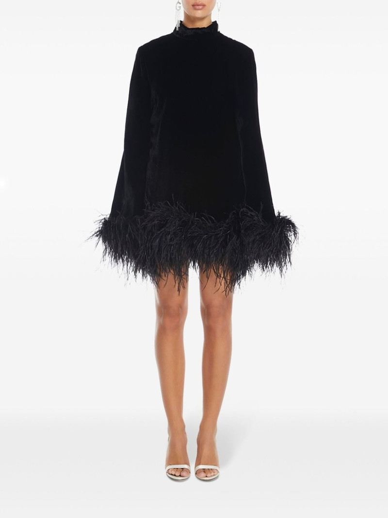 Gina feather-trim minidress 3
