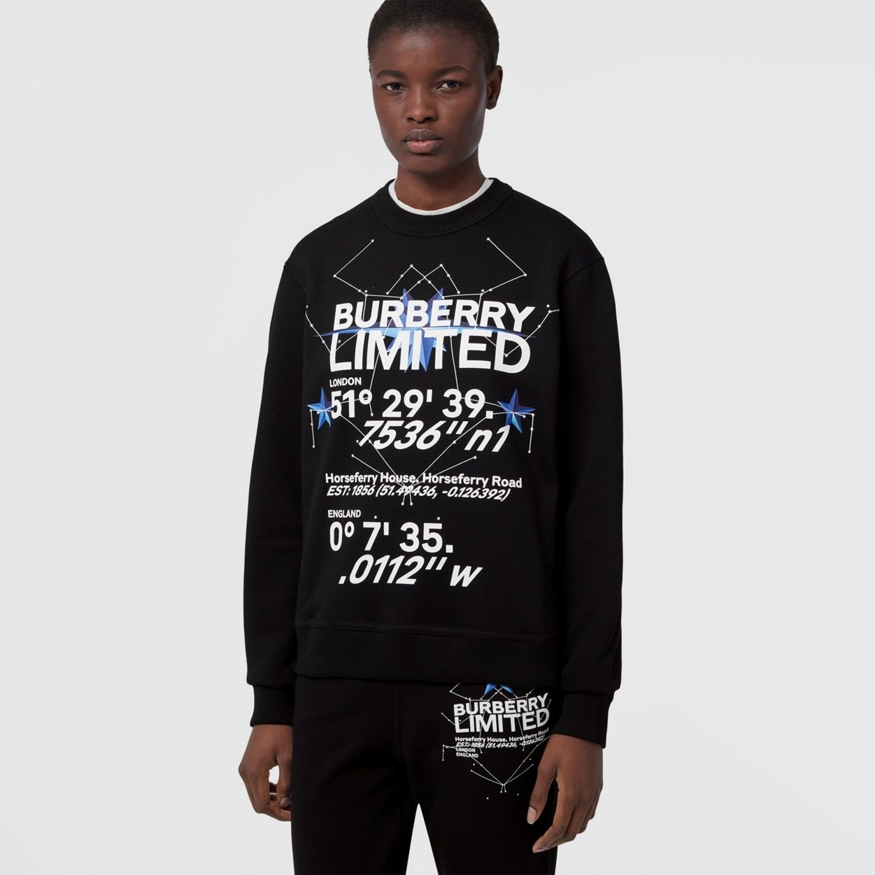 Constellations Print Cotton Sweatshirt - 2
