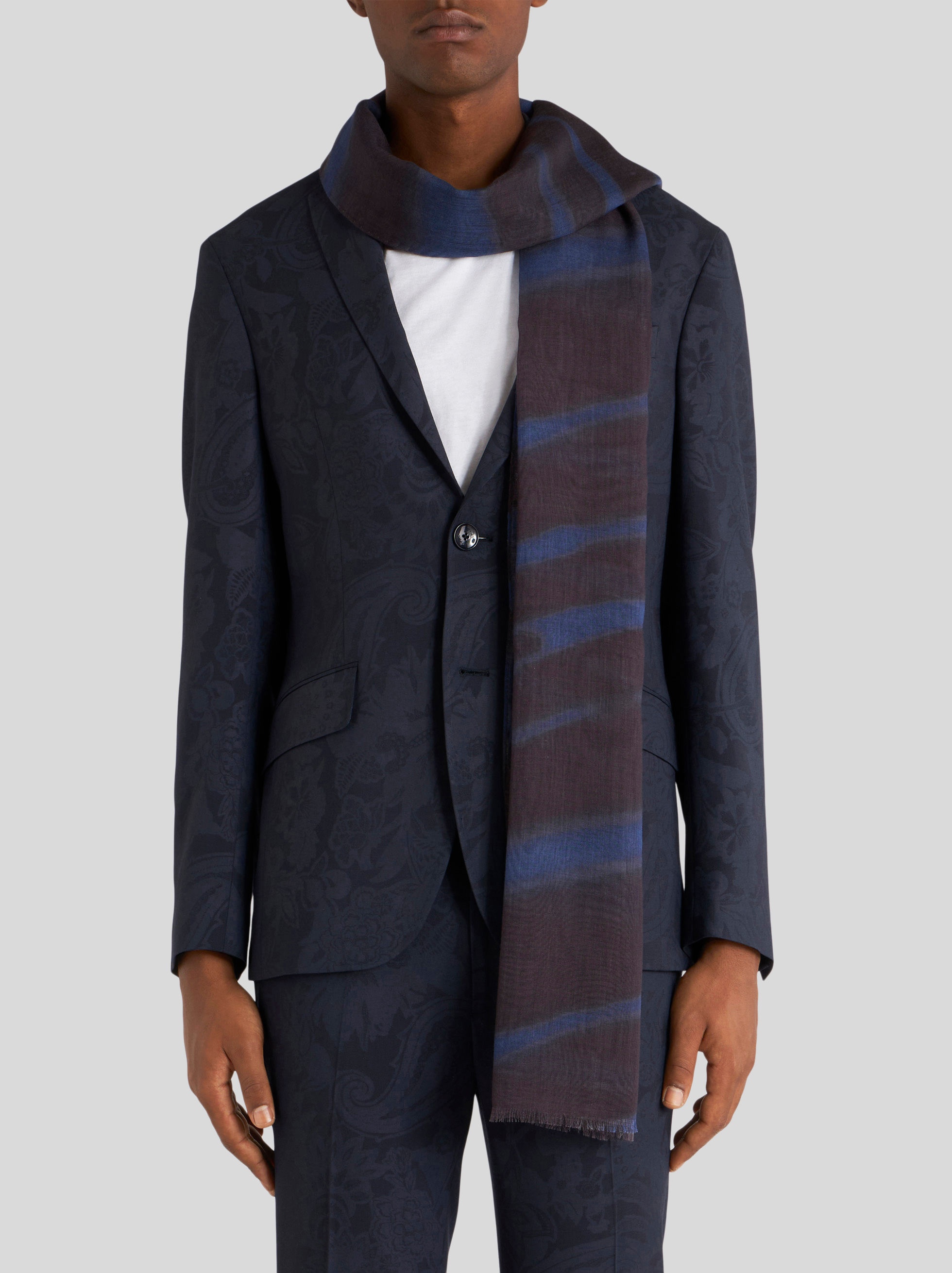 ZEBRA DESIGN CASHMERE SCARF - 2