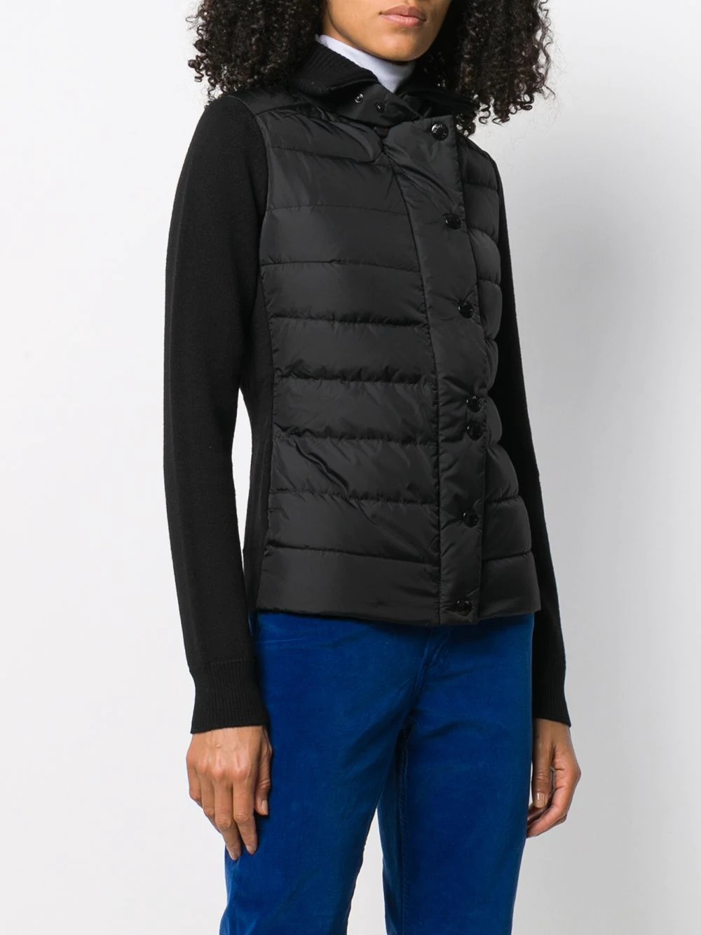 Maglione knitted sleeve puffer jacket - 3