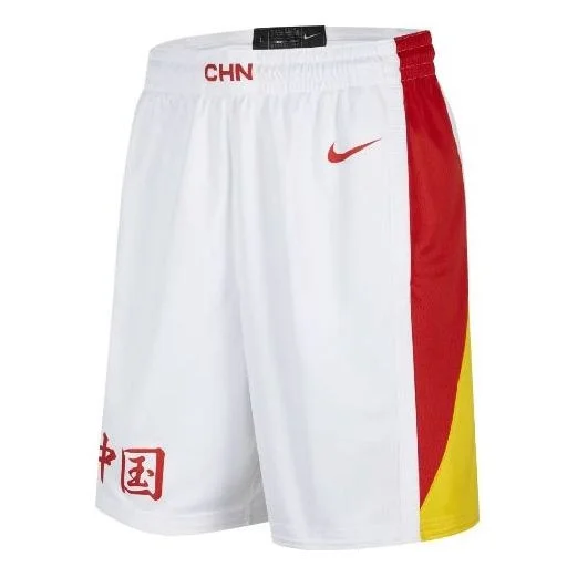 Nike Logo Alphabet Printing Basketball Shorts White CZ6647-100 - 1