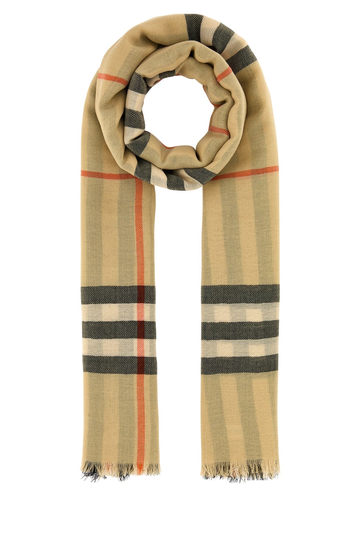 Embroidered wool scarf - 1
