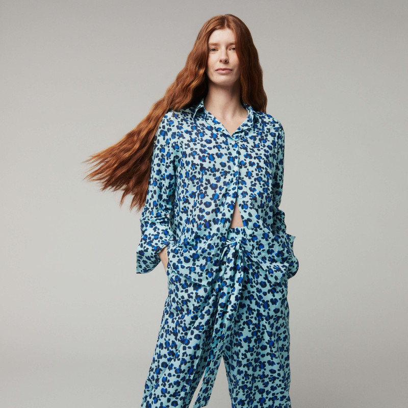 Vilebrequin Women Organic Cotton Veil Shirt Turtles Leopard- Vilebrequin x Angelo Tarlazzi outlook