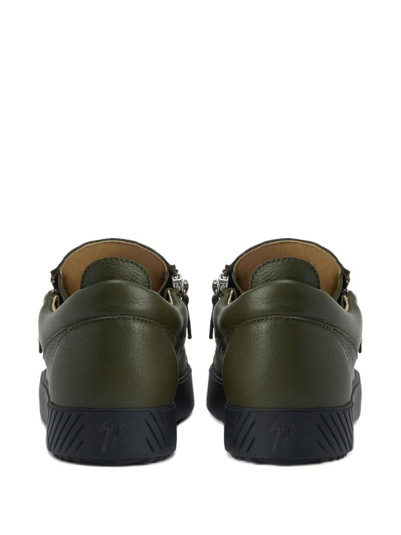 Frankie zip-detail leather sneakers 3