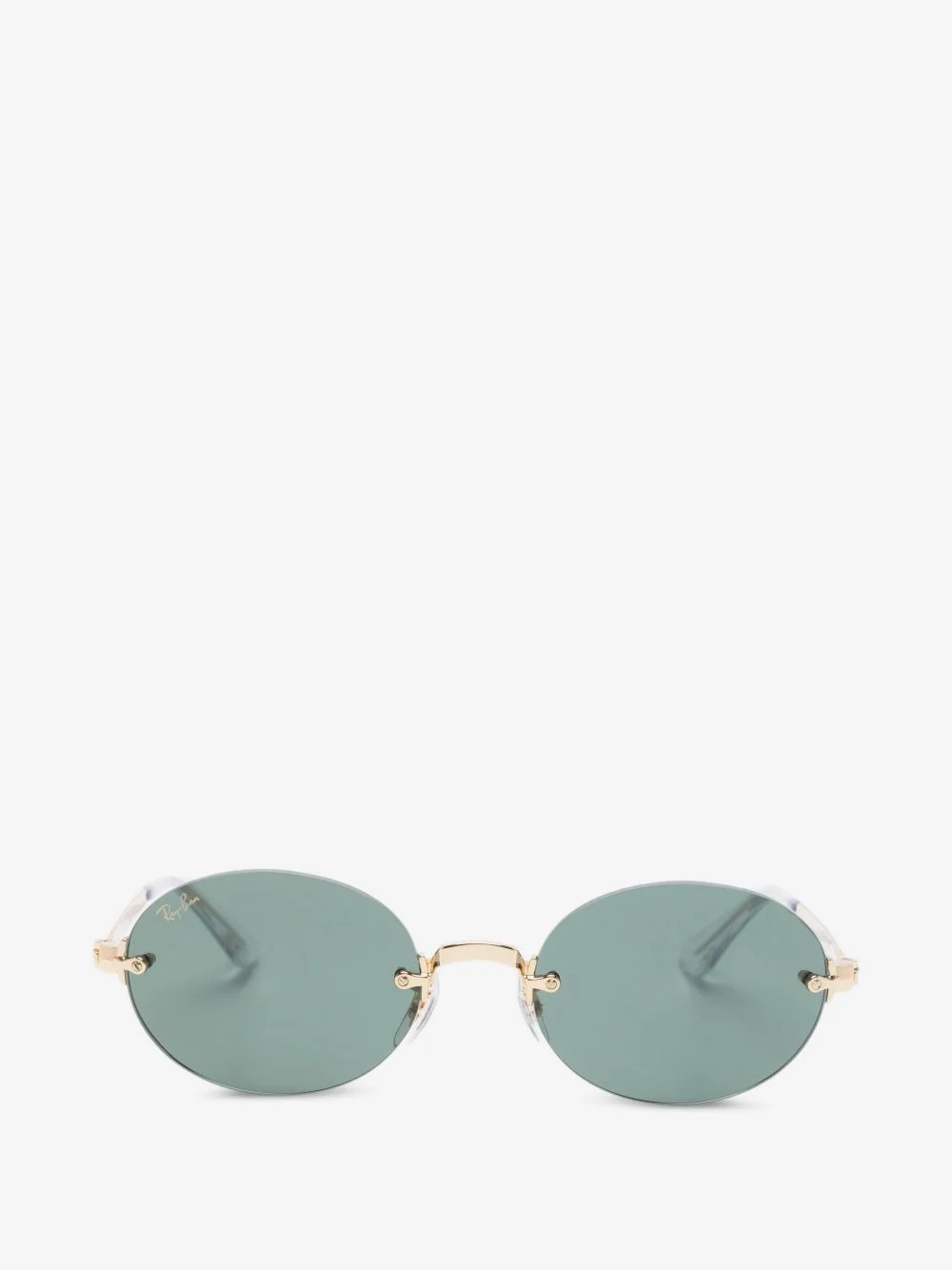 rimless oval-frame sunglasses - 1