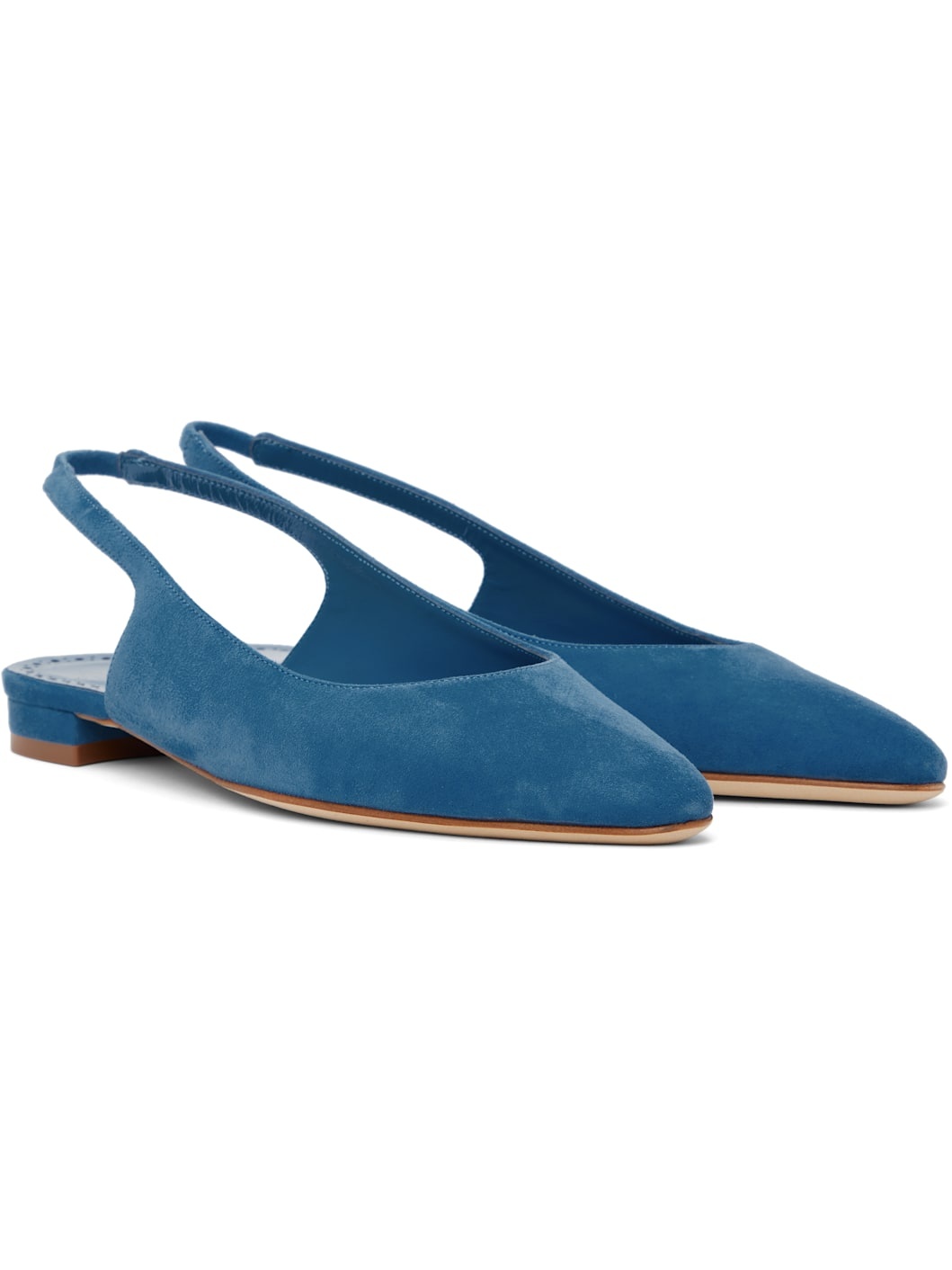 Blue Sawra Slingback Ballerina Flats - 4