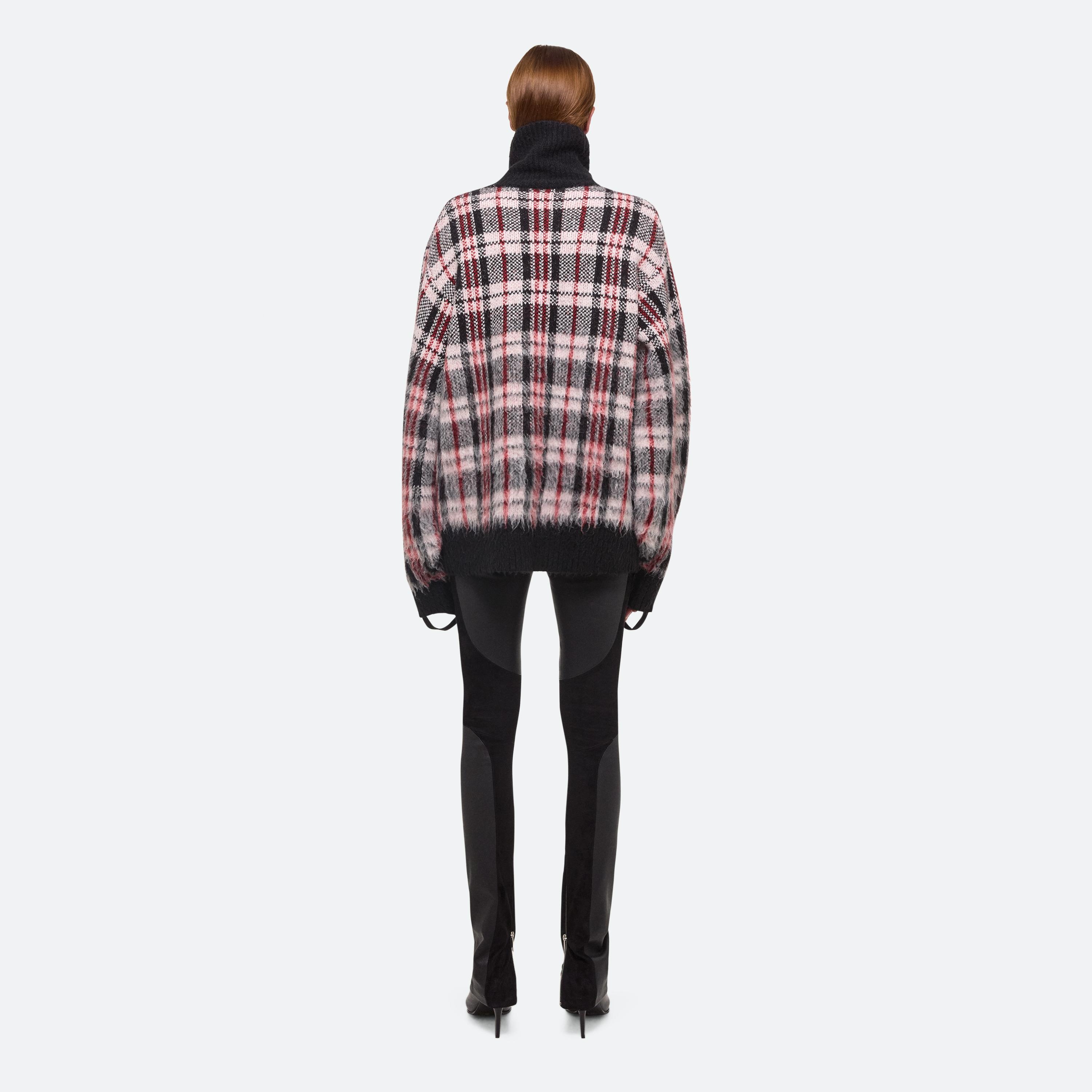 BRUSHED PLAID TURTLENECK SWEATER - 9