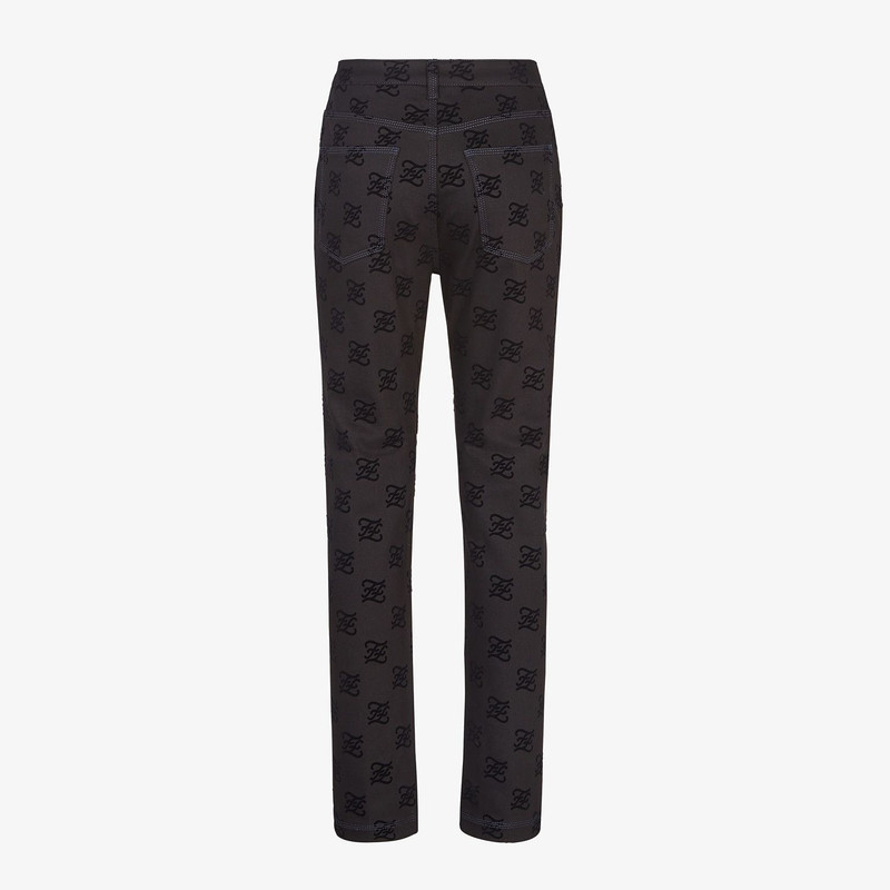 FENDI Black denim pants outlook
