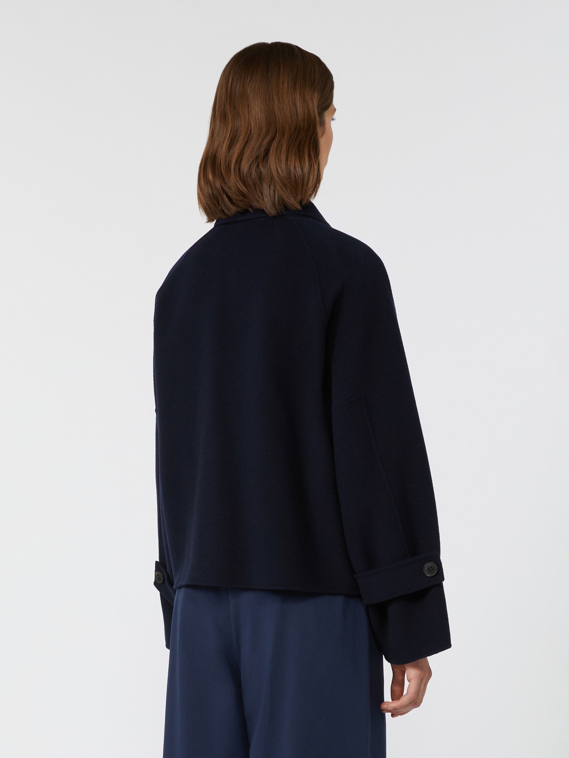 CARELLA Wool broadcloth cropped coat - 4