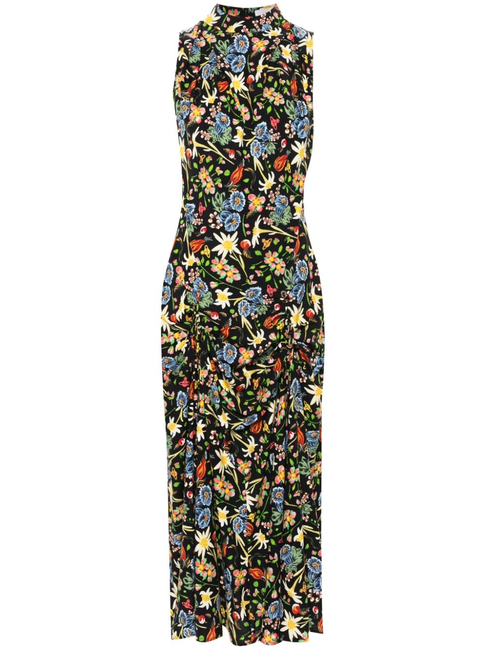 Folk Flower-print midi dress - 1