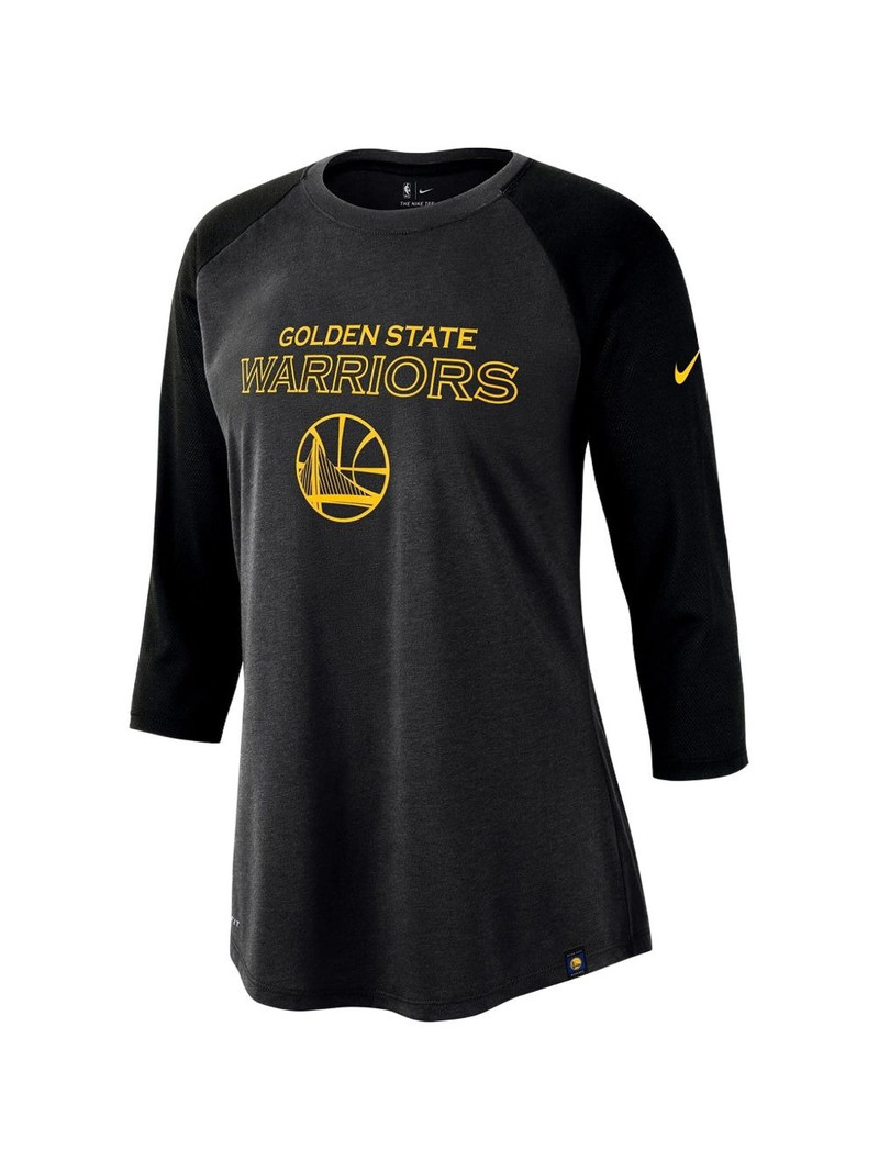 NBA GS Warriors Wordmark raglan-sleeve T-shirt 1