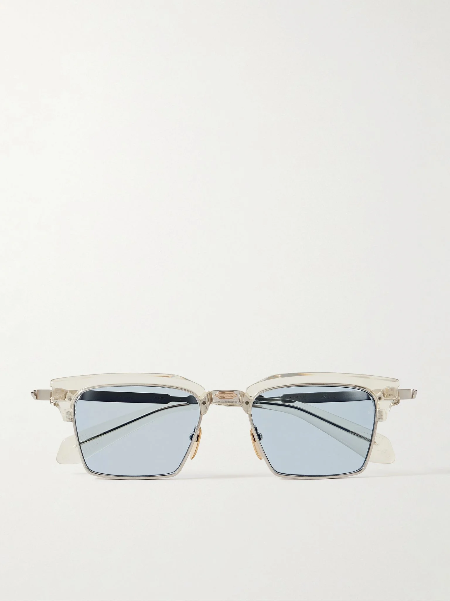 Alin acetate and silver-tone square-frame sunglasses Silver - 1