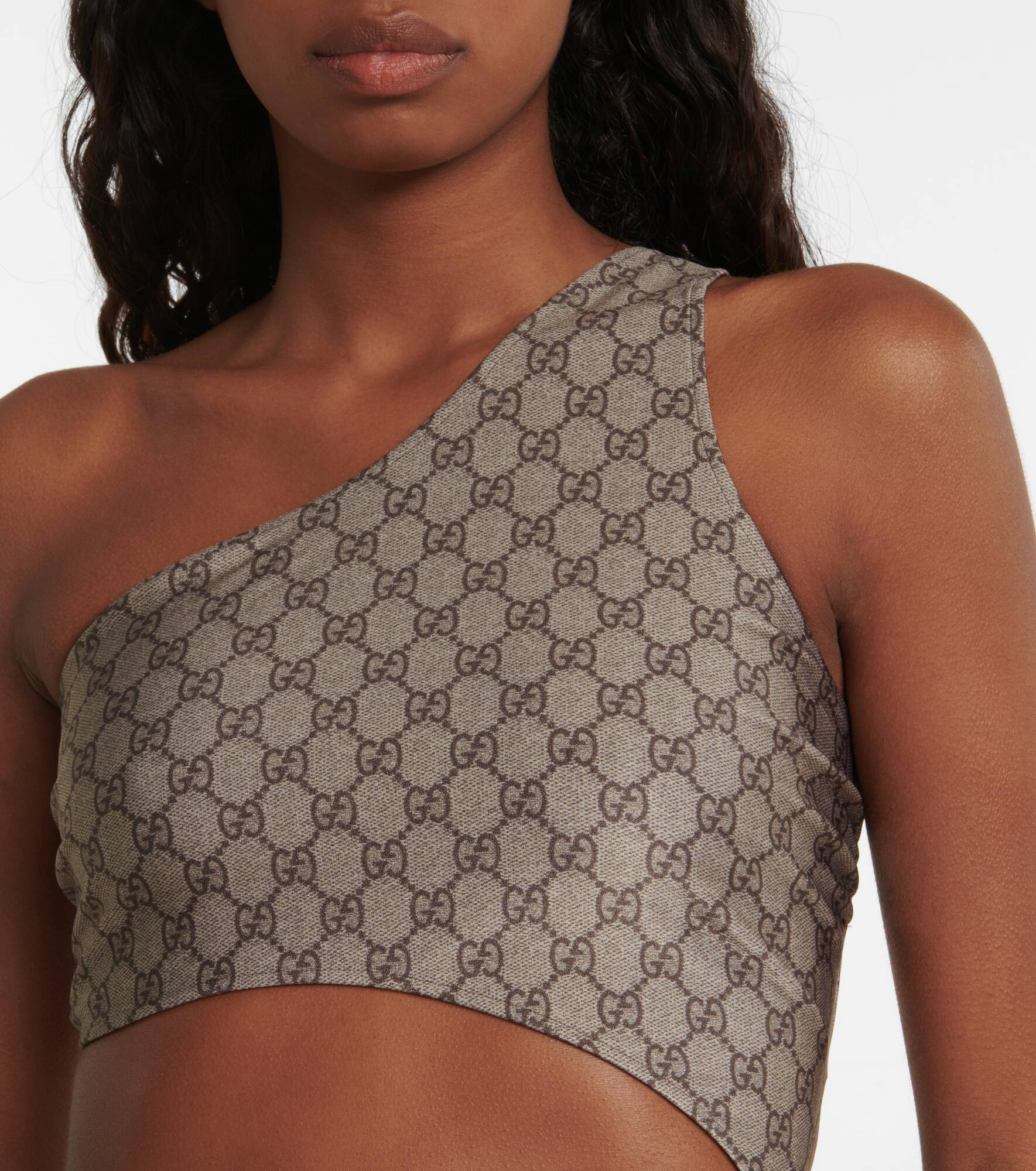 GG cutout one-shoulder swimsuit - 4
