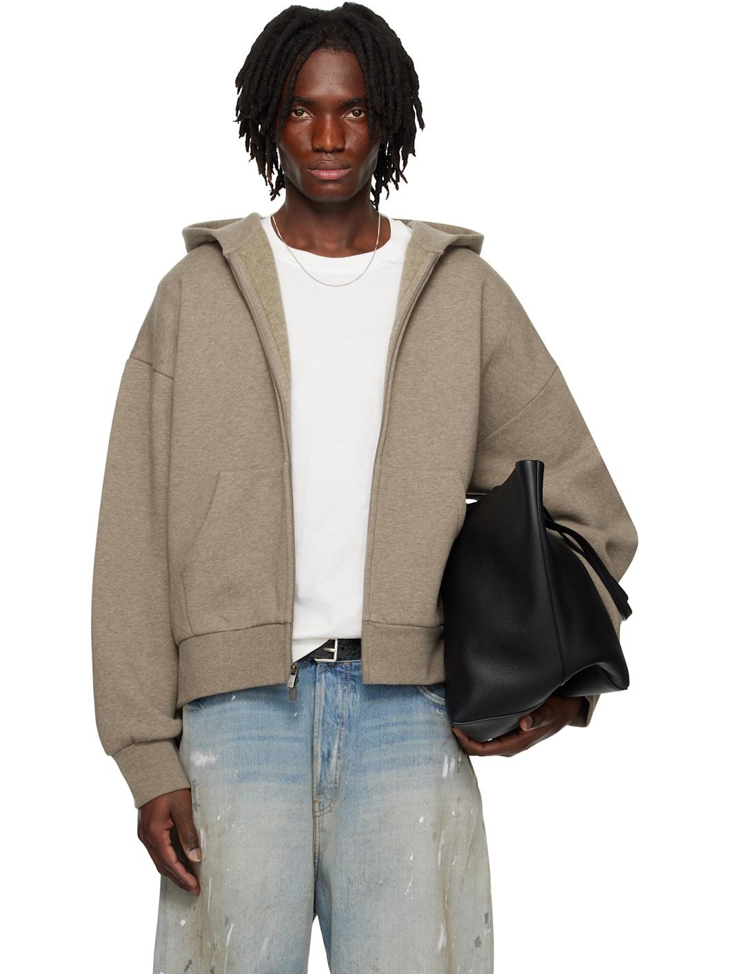 Gray Classic Full Zip-Up Hoodie - 2