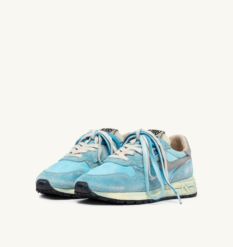 AUTRY REELWIND SNEAKERS SUPER VINTAGE IN NYLON AND SUEDE COLOR AZUL outlook