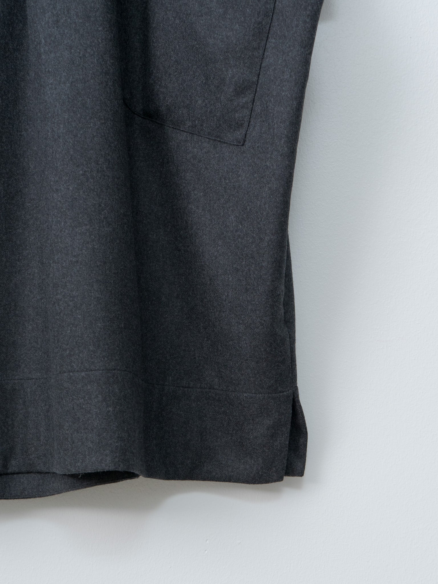 The Framer Dress - Wool Cash Flannel Charcoal - 8