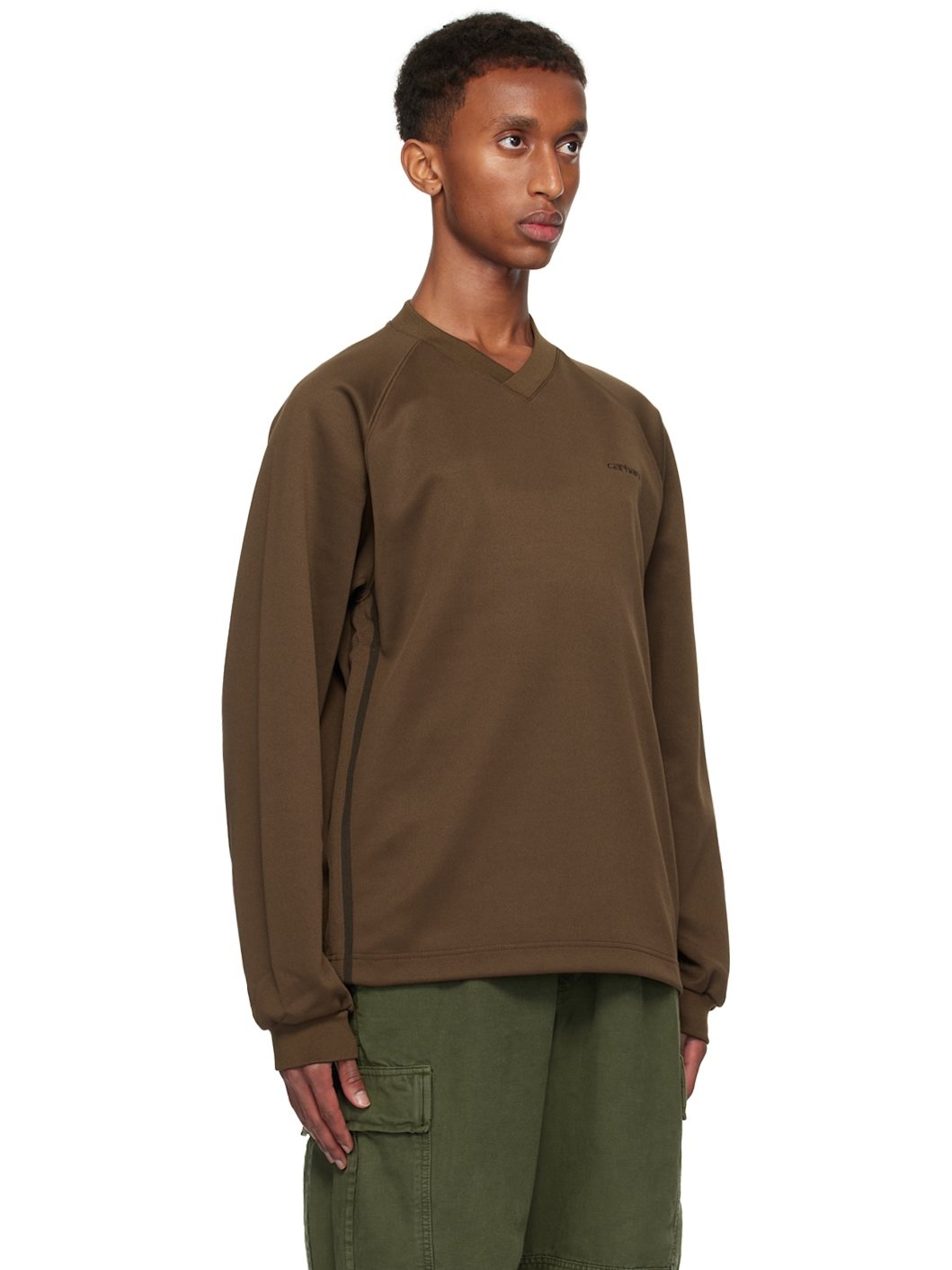 Brown Bolan V-Neck Sweatshirt - 2