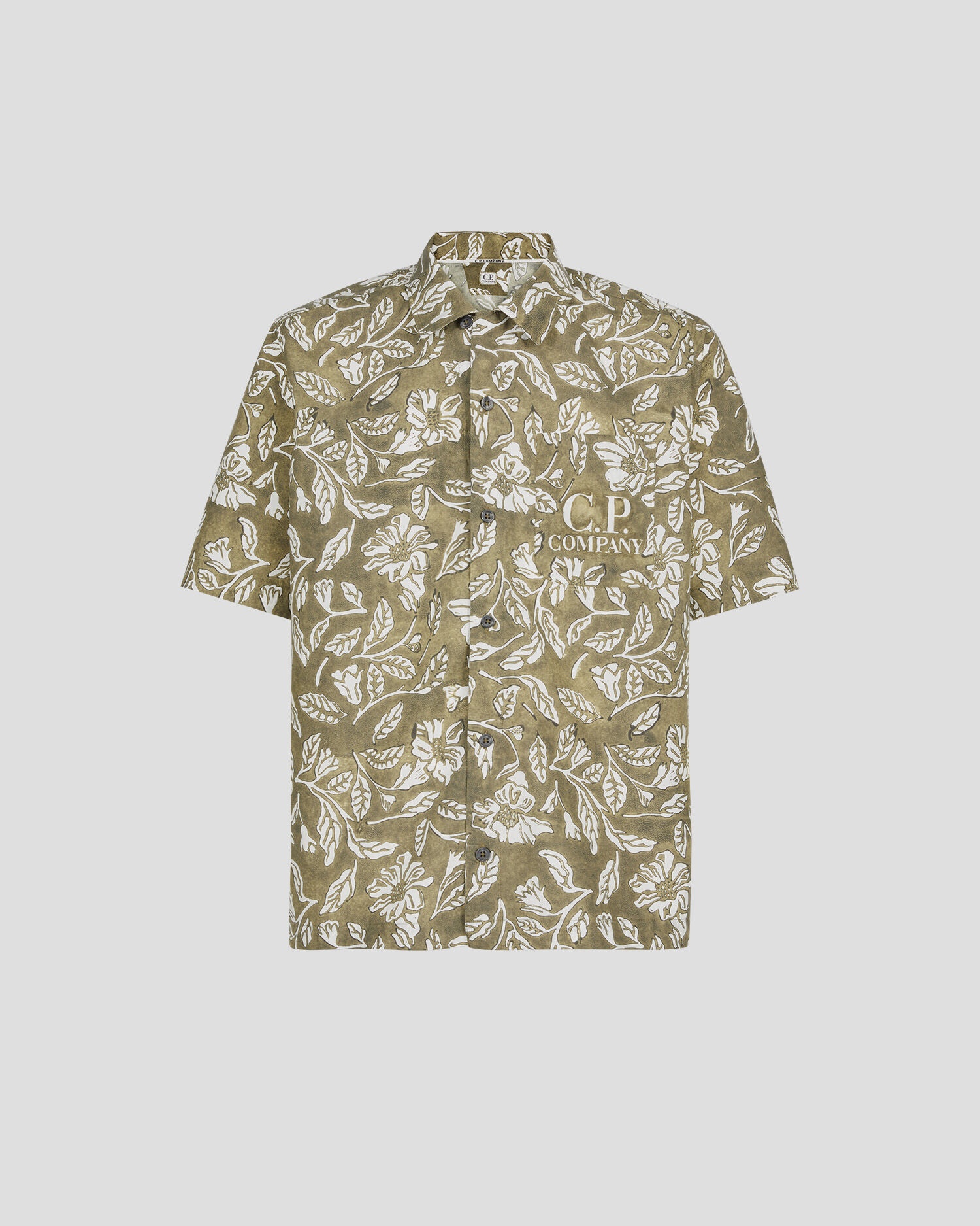 All-over Printed Popeline Short Sleeved Shirt - 1