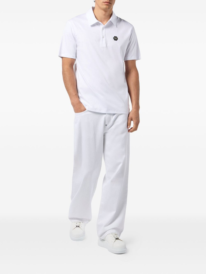 PHILIPP PLEIN hexagon-logo polo shirt outlook