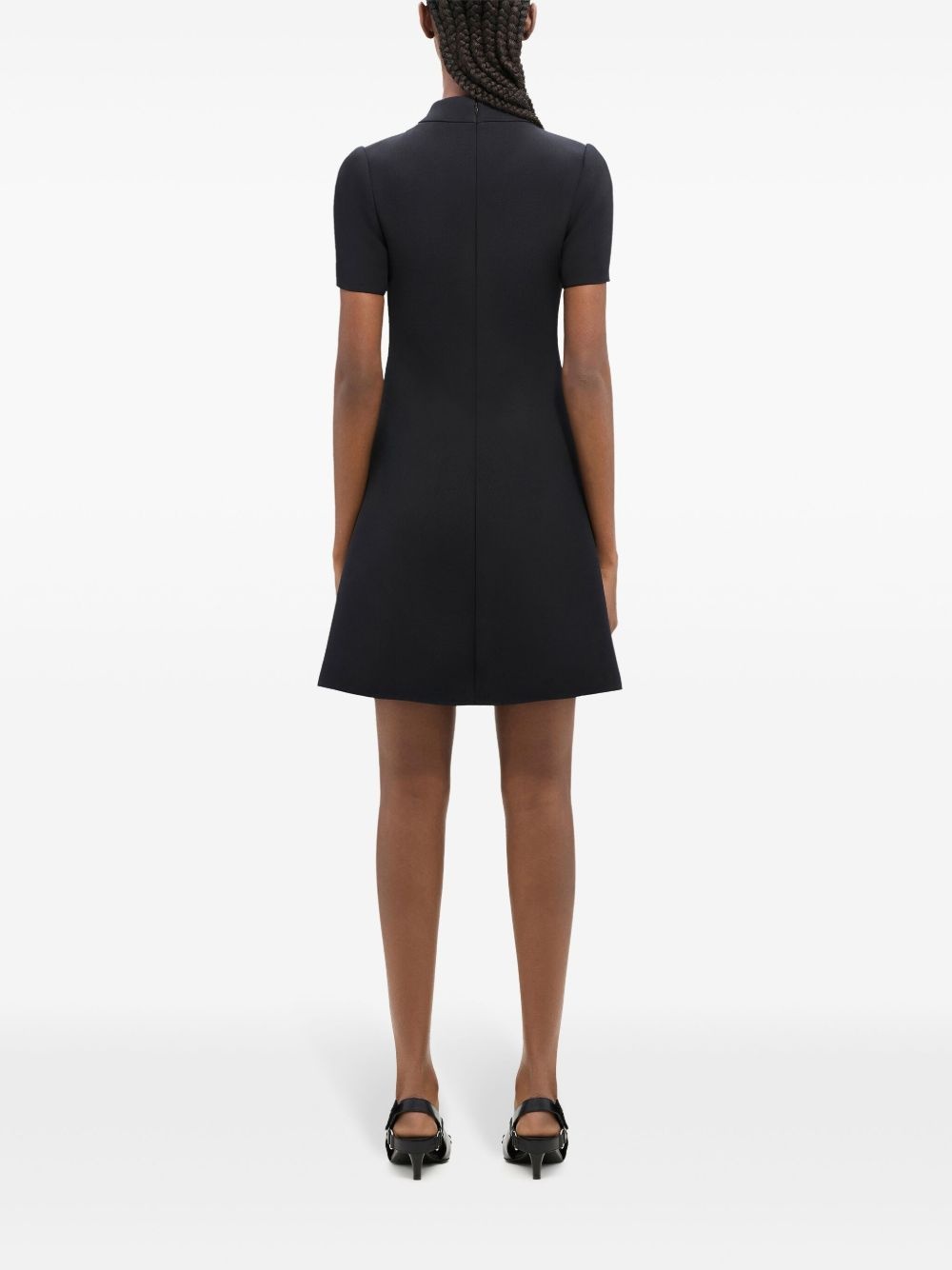 twill A-line mini dress - 4