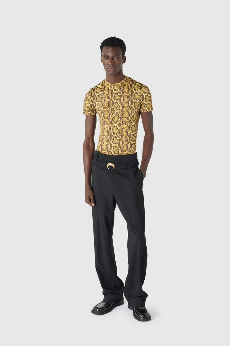 PYTHON PRINTED JERSEY SS CREWNECK TOP 7