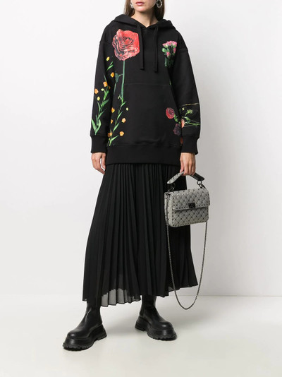 Valentino floral-print hoodie outlook