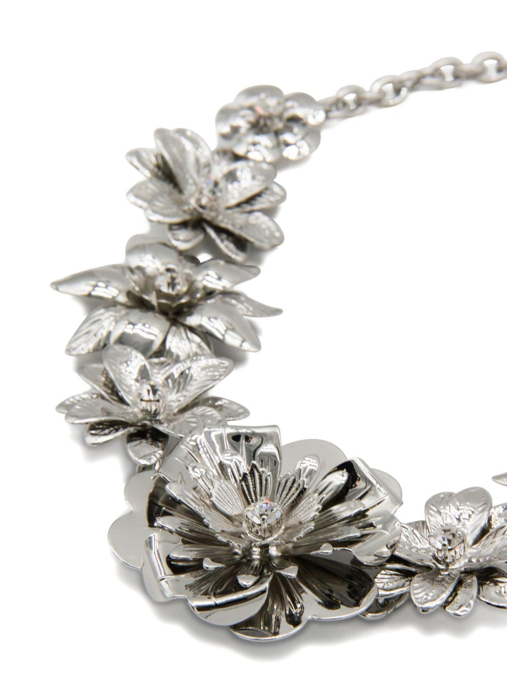 floral-embellished chain necklace - 3