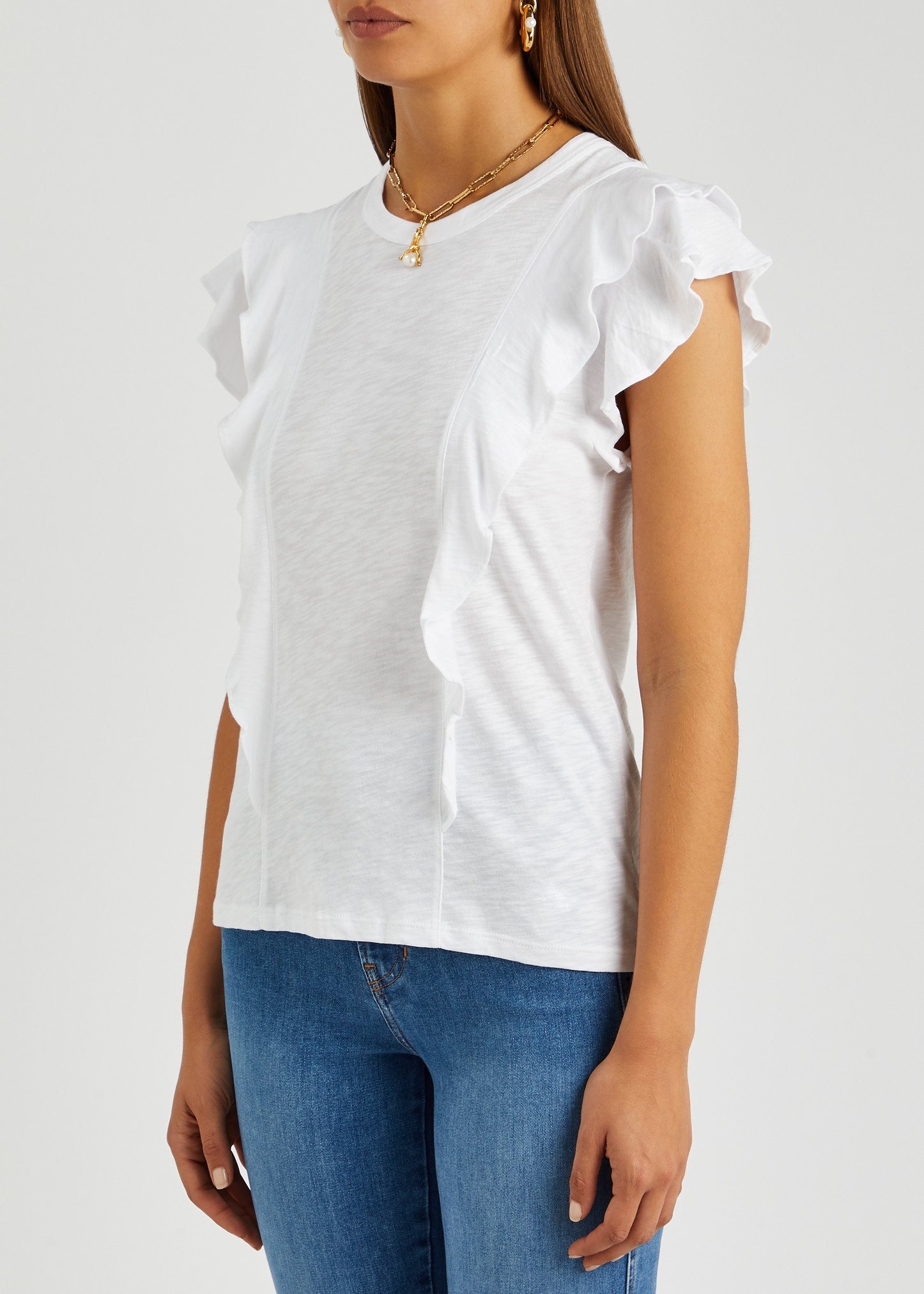 Bea ruffled cotton T-shirt - 2