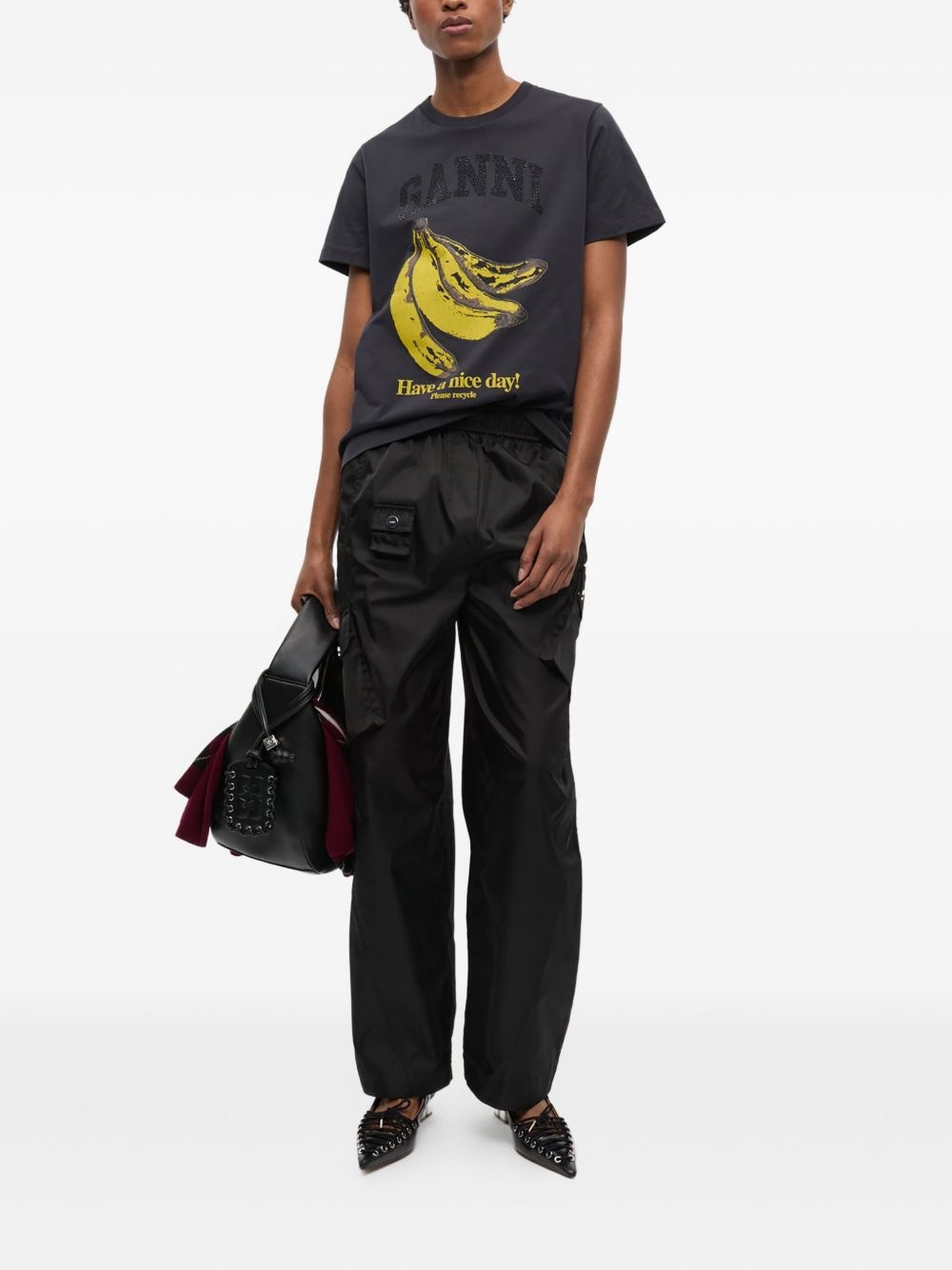 Banana-print T-shirt - 2