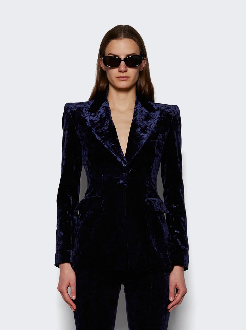 Single Breasted Fitted Blazer Midnight - 3