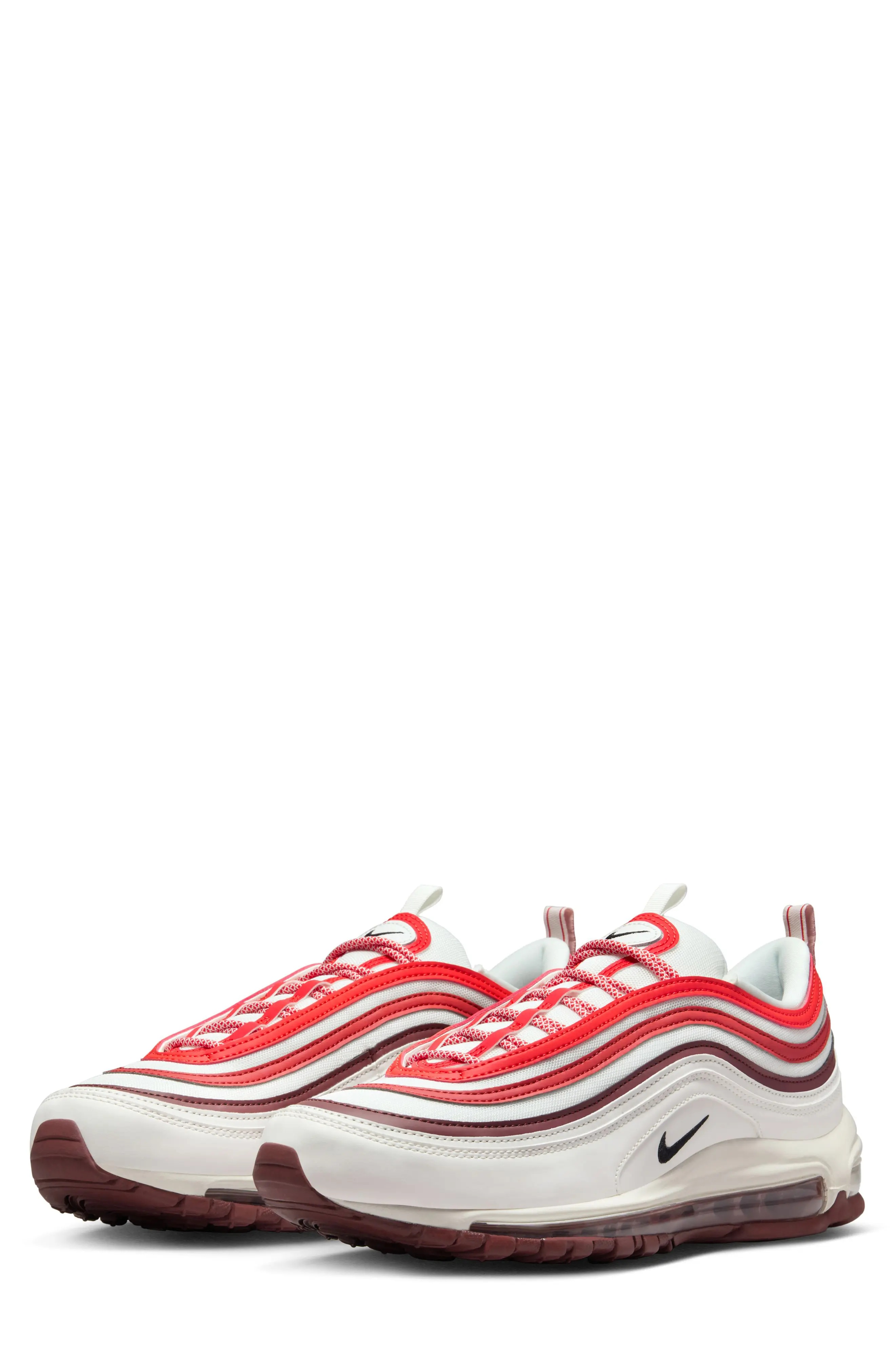 Nike Air Max 97 Sneaker in Summit White/Black/Dark Red nordstrom
