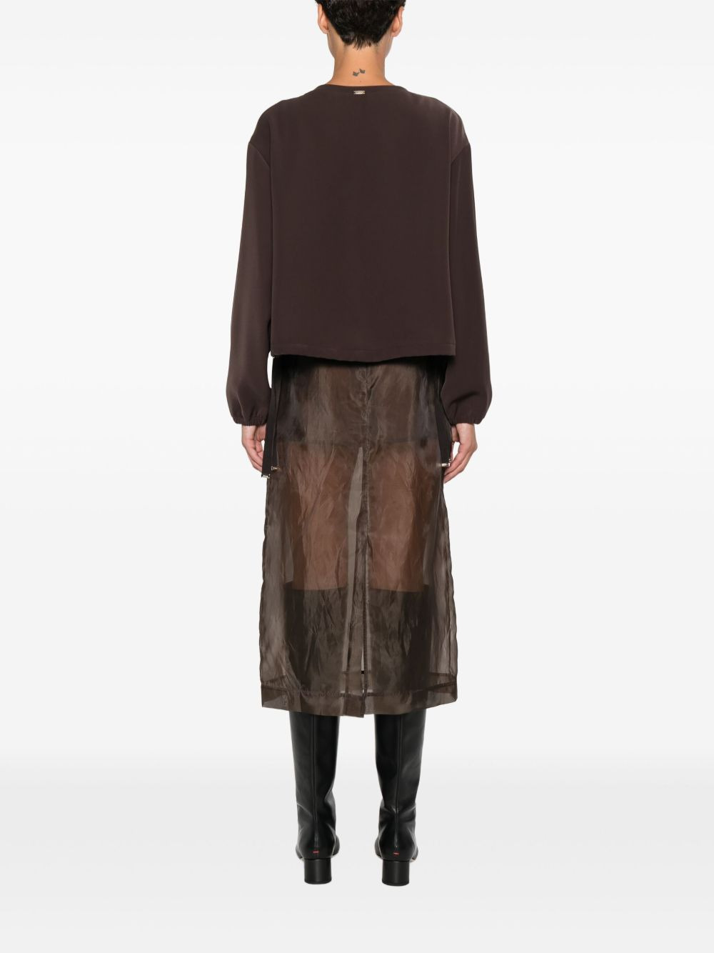 drawstring-hem sweatshirt - 4