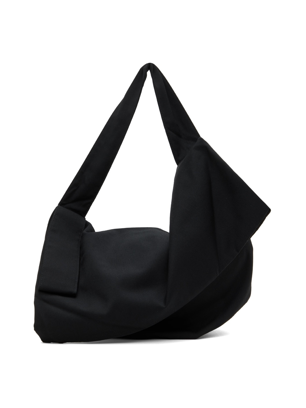 Black Asymmetric Shoulder Bag - 1