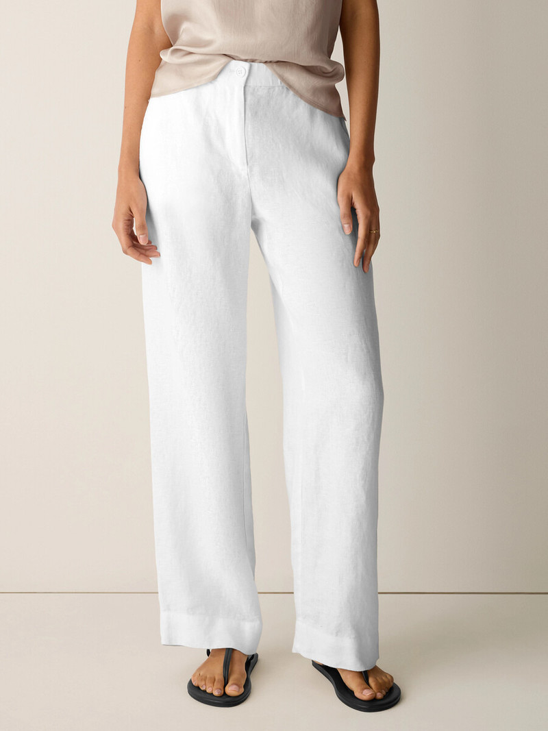 Heavy Organic Linen Full-Length Straight Pant 3