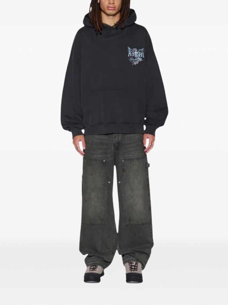 Ksubi pouch-pocket graphic-print hoodie outlook